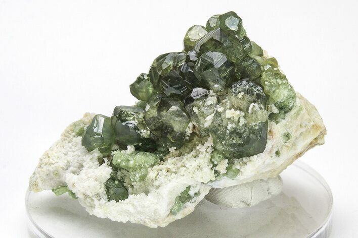 Gemmy Demantoid Garnet Cluster in Matrix - Madagascar #208751